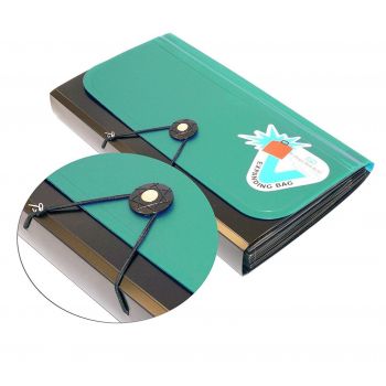 Expanding Cheque Book Holder Case, 12 Pocket Multi Passbook Holder/Passport/Cash Storage Pouch Organizer with Elastic Swing Multicolor